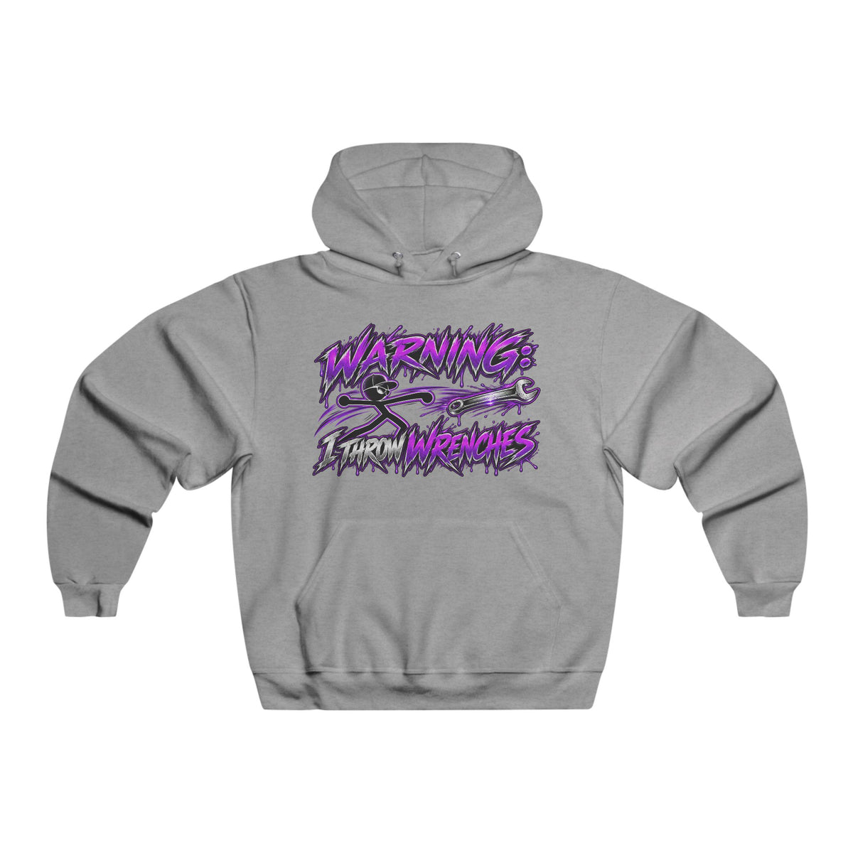 Hoodie - 'Warning: Slippery When Wet' Retro Racing Graphic Pullover