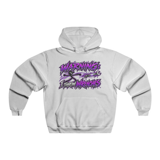 Hoodie - 'Warning: Slippery When Wet' Retro Racing Graphic Pullover