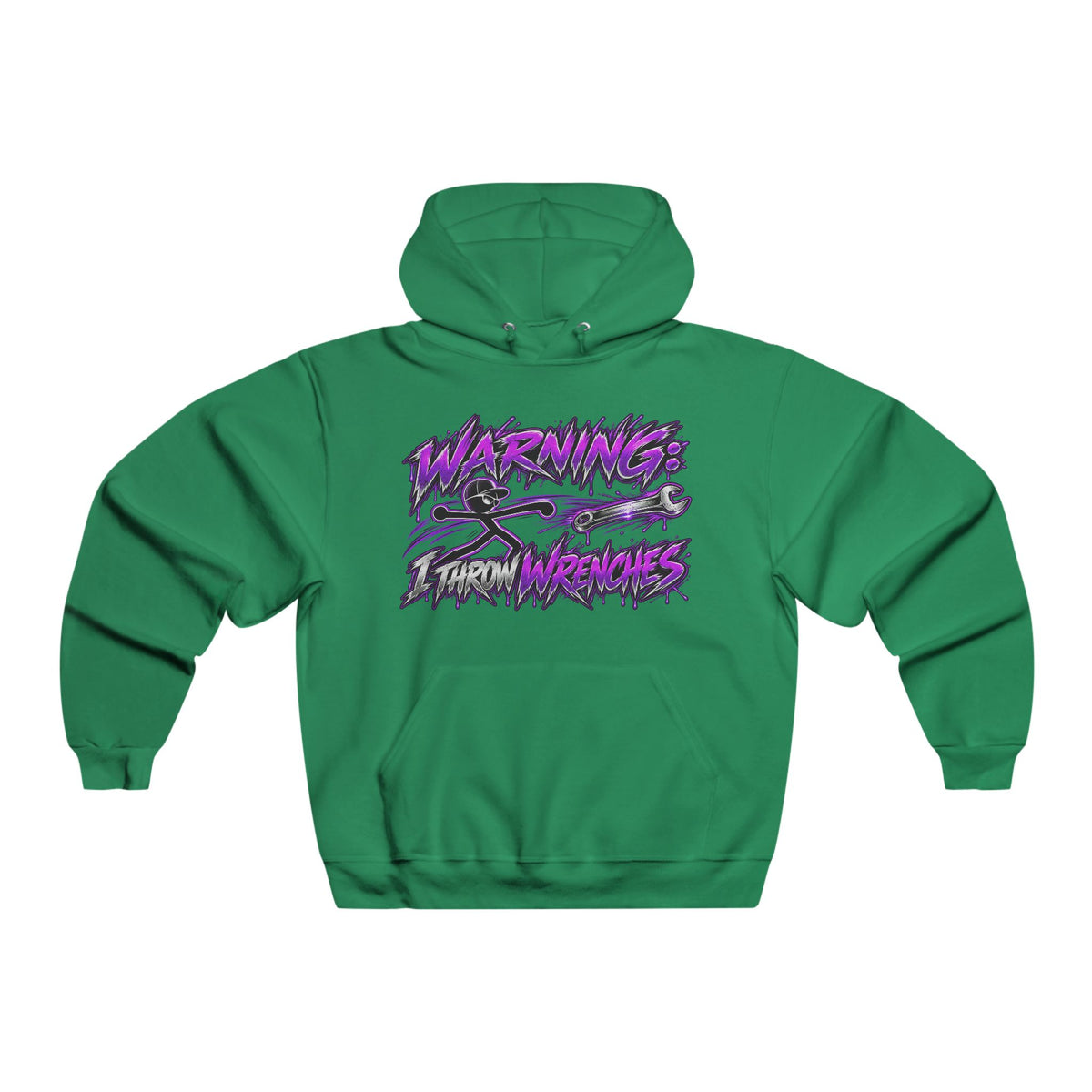 Hoodie - 'Warning: Slippery When Wet' Retro Racing Graphic Pullover
