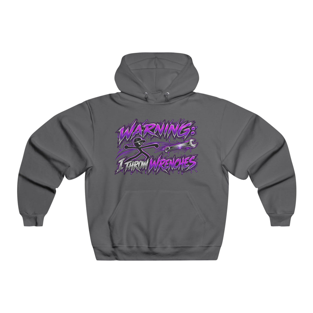 Hoodie - 'Warning: Slippery When Wet' Retro Racing Graphic Pullover