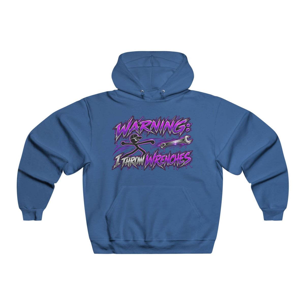 Hoodie - 'Warning: Slippery When Wet' Retro Racing Graphic Pullover