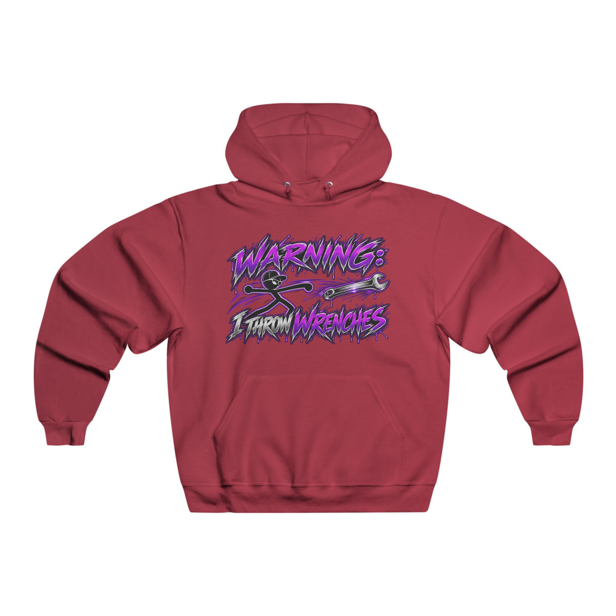Hoodie - 'Warning: Slippery When Wet' Retro Racing Graphic Pullover